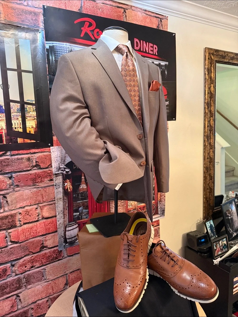 Lauren Ralph Lauren Taupe-Brown Sport Coat Blazer